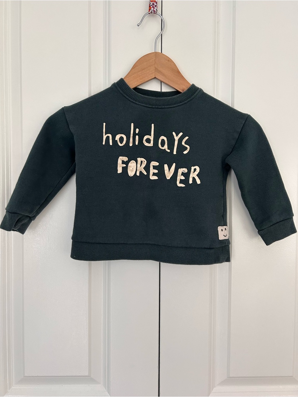 Zara Baby holiday sweatshirt 2-3 years holidays forever, happy days